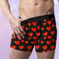 thumbnail image 4 of FITORON Mens Red Heart Print Boxer Briefs, Tag-Free Mid-Rise 4-Way Stretch Moisture-Wicking Underwear with Wide Elastic Waistband for Valentine's Day Daily Wear (S-XXL),Size M, 4 of 7