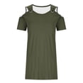 thumbnail image 5 of Disamer Sundresses for Women Beach Vacation 2026 Spring Cover Ups Short Sleeve T Shirt Dress Cold Shoulder Summer Dresses, 5 of 6