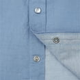 thumbnail image 7 of Coevals Club Mens Denim Pearl Snap Western Cowboy Work Cotton Button up Two Pockets Long Sleeve Shirts 02 Dusk Blue 3X-Large, 7 of 7