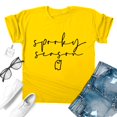 thumbnail image 2 of NMMUED T-Shirts d'Halloween pour Femmes Vêtements Mignons T-Shirt Fantôme Col Rond T-Shirts pour Femmes T-Shirts Imprimés pour Femmes Cadeaux d'Halloween pour Femmes Hauts d'Halloween pour Femmes Jaune G, 2 of 4