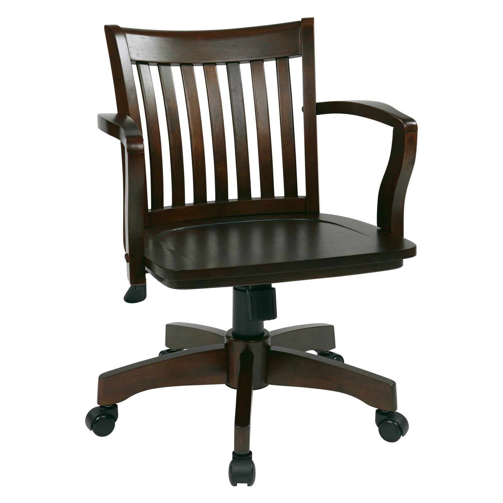 Picture of OSP Home Furnishings Deluxe Wood Bankers Chair with Wood Seat in ...
