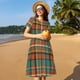 thumbnail image 4 of Disketp colorful plaid para Vestido de Manga Corta para Mujeres, Vestidos de Verano para Mujeres, Casual y Holgado para la Playa, 4 of 6