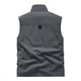 thumbnail image 4 of hotojiny Men's Fishing Vest Casual Full Zip Travel Cargo Vest Outdoor Hiking Work Sleeveless Jacket with Multi Pockets, 4 of 4