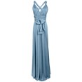 thumbnail image 5 of CIENVNSTG Women Sexy Sleeveless V-Neck Maxi Dress Evening Long Prom A-Line Dress Spaghetti Strap Wedding Cocktail Maxi Gown Light Blue L, 5 of 6