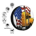 thumbnail image 4 of Fotbe American Truck Pattern Spare Tire Cover Thickening Universal Fit for Jeep, Trailer, RV, SUV, Truck, Tough Tire Wheel Soft Cover-17 inch, 4 of 6