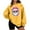 Yellow, variant on Lorytime Sweatshirts for Women Oversized Christmas Santa Claus Plush Shirt Crew Neck Long Sleeve Pullover Loose Tops