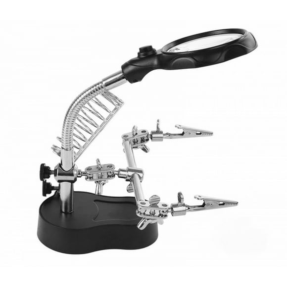 Helping Hands Soldering - LED Light Desktop Magnifier with