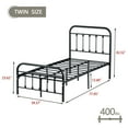 thumbnail image 3 of EvinTer Platform Metal Twin Bed Frame, Suitable for All Ages, Black, 3 of 6