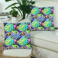 thumbnail image 2 of MKHERT Colorful Exotic Leaves Pillowcase Pillow Protector Cushion Cover 18x18 inch,Set of 2, 2 of 3