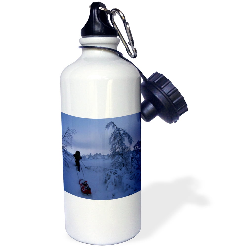 3dRose Christmas Winter scenes at Kj�lihytta, sleigh in the snow, Sports Water Bottle, 21oz by Supplier Generic