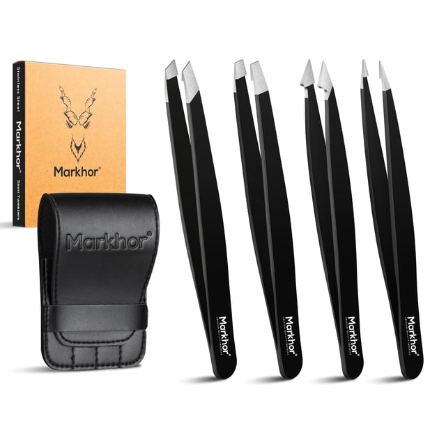Set de pinzas Markhor Black Majesty para vello facial femenino