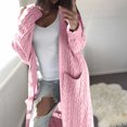 thumbnail image 2 of Fesfesfes Women Cardigan Women Casual Solid Color Knitted Sweater Cardigan Pocket Top Blouse Sale Clearance, 2 of 9