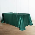 thumbnail image 2 of BalsaCircle 90" x 132" Satin Rectangular Tablecloth Hunter Green, 2 of 9