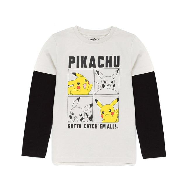 Camiseta Pokemon Boys Skater Clothes gris Pikachu 7-8 años