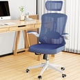 thumbnail image 4 of Ergonomic Office Chair, Home Office Desk Chair with Adjustable Headrest & Lumbar Support, Swivel High Back Computer Chair, Breathable Mesh Chair, PU Silent Wheels, Flip-Up Arms, 4 of 12