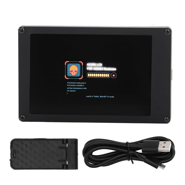 3.5-inch IPS Secondary Monitor LCD Screen - USB-Powered, Portable & Space-Saving Display with Mounting Bracket, Compatible with USB AIDA64 and Raspberry Pi, Delivering Clear, Durable Visuals for