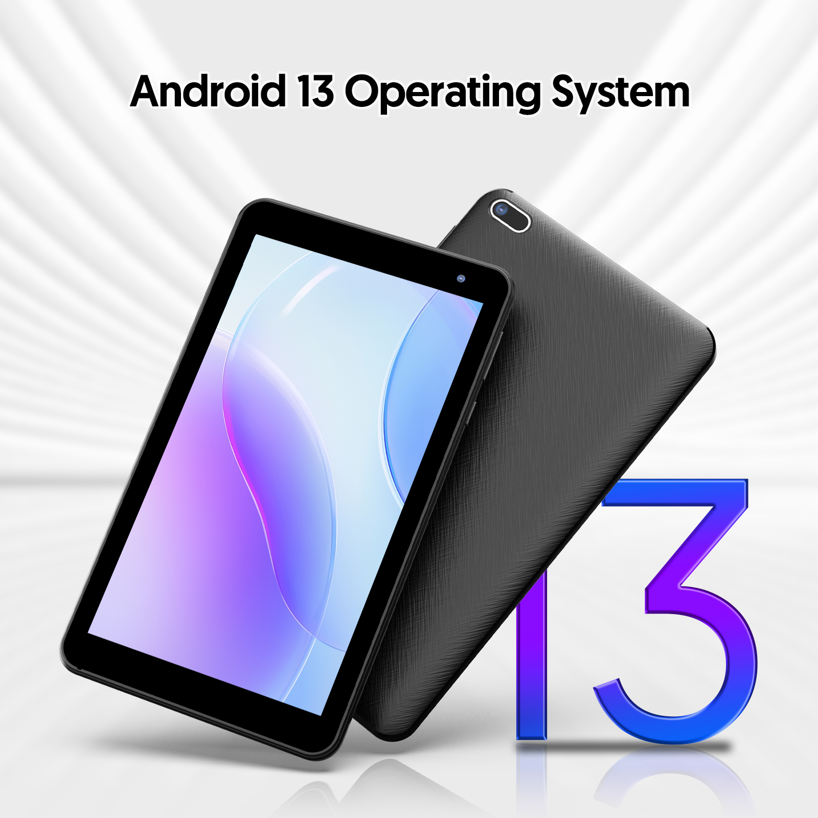 PUTECCH 7 inch Tablet Android 13 Tablets,4GB+32GB ROM （1TB Expand）, WiFi6, Quad-Core Processor Tablet PC, 1024 x 600 IPS Touch Screen，Black