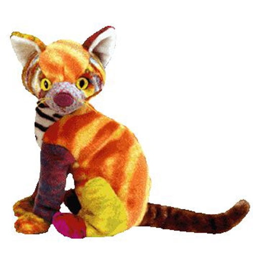 TY Beanie Baby - KALEIDOSCOPE the Cat (6" Plush)(NO TY HANG TAG)(BONUS 1 FUN CHOPS & 1 TY CARD)