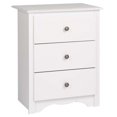 thumbnail image 1 of Wright Home Contemporary Metal 3 Drawers Nightstand in White Finish, 1 of 5
