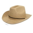 thumbnail image 2 of Roncen Women's Floppy Packable Straw Hat Beach Cap Newsboy Fedora Sun Hat, Big Brim, Adjustable Chin Strap, 2 of 3