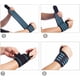 thumbnail image 3 of 2 piezas de cinturón de protección de muñeca cinturón protector ajustable con presilla para el pulgar ejercicio de culturismo entrenamiento cruzado bolsa de levantamiento de pesas, azul brillar Electrónica, 3 of 5