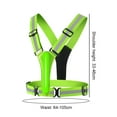 thumbnail image 2 of Reflective Running Vest Gear,Light Up Vest Runners Night Walking - green, 2 of 5