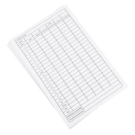 

12PCS Competition Scorecard Sports Score Cards For Golf Supply Accessory