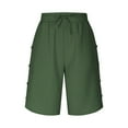 thumbnail image 4 of Hurxie Mens Casual Beach Shorts Breathable Drawstring Waist Lightweight Outdoor Hiking Summer Shorts with Pockets Army Green,M, 4 of 7