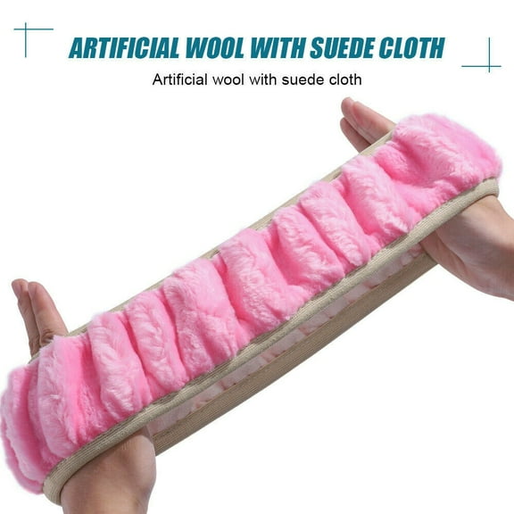 3pcs/set Fluffy Thick Auto Car Steering Wheel Plush Cover Soft Wool Winter