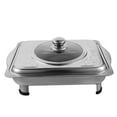 thumbnail image 5 of WEUVEB Charcuterie Tray With Lid For School Kitchen 1Set Silver Rectangular Shape, 5 of 8