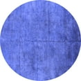 thumbnail image 1 of Ahgly Company Indoor Round Oriental Blue Industrial Area Rugs, 7' Round, 1 of 4