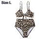 thumbnail image 2 of Conjunto de bikini de guepardo para mujer, traje de baño de dos piezas con lazo ajustable y corte alto, 2 of 5