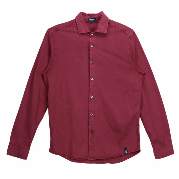 Drumohr Men's Plum Button-Up Cotton Shirt Graphic T-Shirt - M