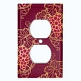 thumbnail image 2 of Metal Light Switch Plate Cover Elegant Burgundy Grape Vine Damask DAM075, 2 of 13