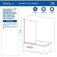 thumbnail image 2 of Marecchia 34'' x 58'' Framed Pivot Bathtub Door with CrystalTech Treated 5/16'' Tempered, Clear Glass, Matte Black Hardware, SKU: AQ-1370-BL-L-R, 2 of 4