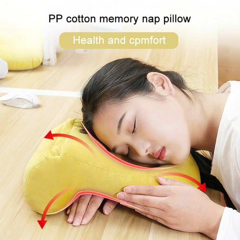 HOMCA Travel Pillow, Portable Head Neck Rest Inflatable Pillow from, Design  for Airplanes, Cars, Buses, Trains, Office Napping, Camping - Includes