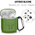 thumbnail image 2 of Compatible with Airpods Case Protective Silicone Cover Accessories Shockproof Replacement for Apple Airpods 1 & AirPods 2.(Army Green), 2 of 4
