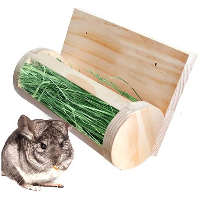 EastVita Rabbit Hay Rack, Guinea Pig Hay Feeder, Foldable Multi-Functional Fixed Type Wooden Hay Feeder Rabbit For Guinea Pigs, Chinchilla, Small Pets
