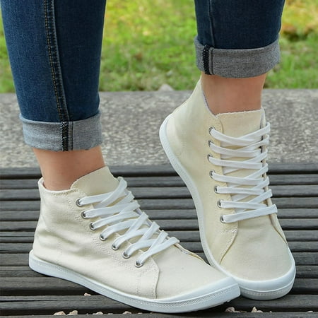 

Lilgiuy Women s Slip On Shoes Lace Up Comfort Comfortable For Walking Sneakers Slip On Shoes，Beige，7 Winter Clothes for 2022