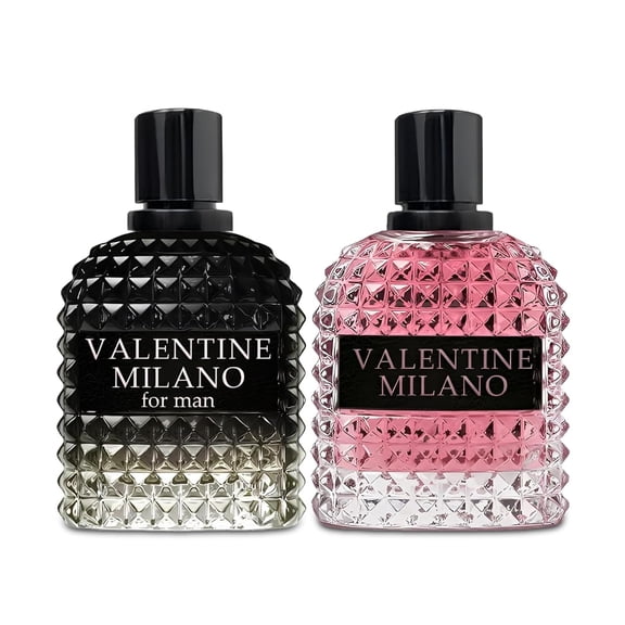Valentine Milano Perfume Set for Couple Vanilla Jasmine Perfume Perfumes Dulces Cítricos para Hombre Long Lasting Fragrance 100ML*2