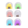 thumbnail image 1 of Hioecau Mini Transparent Binder Clips Colorful Book Holder Clip Long Tail Handbook Clips for Paper School Office Home, 1 of 8