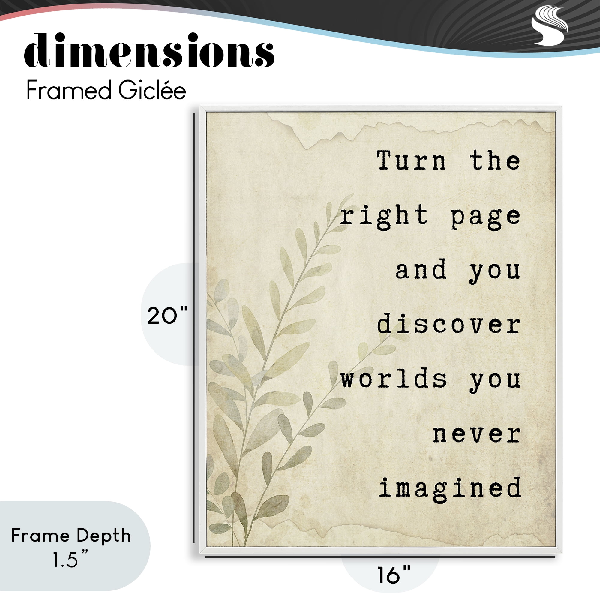 Stupell Industries Literary Wonders Quote White Framed Giclee Art, design by Julia Frost