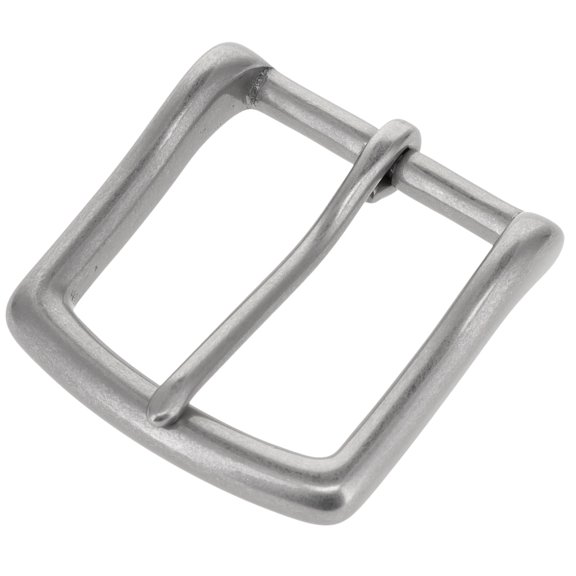 B1049 Nickel Matte, Heel Bar Buckle, Solid Brass-LL, 1-1/2"