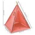 thumbnail image 6 of Wildnix 4-Person Waterproof Teepee Tent for Kids, Pink Cotton and Linen Play Tent with Light String, Comfortable Mat, and Stable Wood Poles for Bedroom or Playroom, 6 of 6