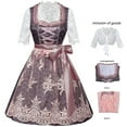 thumbnail image 3 of Women's Oktoberfest Dirndl Dress, German Bavarian Lace Embroidered Apron Costume, Traditional Alpine Beer Dress, 3 of 7