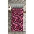 thumbnail image 3 of Ambesonne Ombre Quilted Bedspread Set 2 Pcs, Modern Floral Leaf Nature, Twin Size, Purple White, 3 of 3