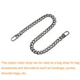 thumbnail image 3 of Uxcell Iron Flat Chain Strap, 16" Handbag Chains Purse Straps DIY Replacement, Black, 3 of 6