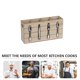 thumbnail image 5 of Organizador de cubiertos de madera, caja de almacenamiento para utensilios de cocina, tenedores, cucharas y cuchillos., 5 of 8