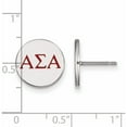 thumbnail image 2 of Sterling Silver S. Rh-Plated Logoart Alpha Sigma Enameled Post Earrings (12 X 12) Made In United States ss032asi, 2 of 5