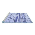 thumbnail image 2 of Ahgly Company Machine Washable Indoor Round Solid Blue Modern Area Rugs, 6' Round, 2 of 4